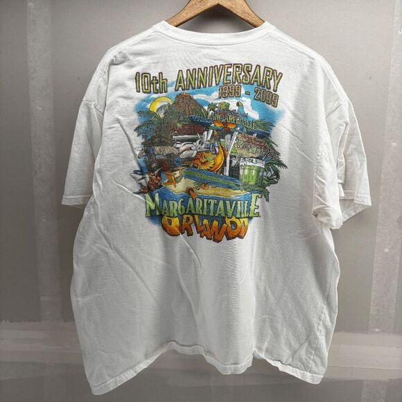 Margaritaville Orlando Jimmy Buffett Parrots Planes Volcanoes Shirt Size 2XL - Picture 3 of 5